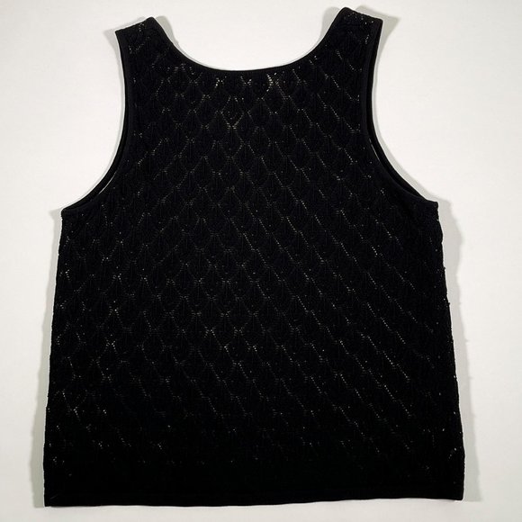 Jones New York Black Sparkles Petite Top Size P/S - Picture 2 of 8